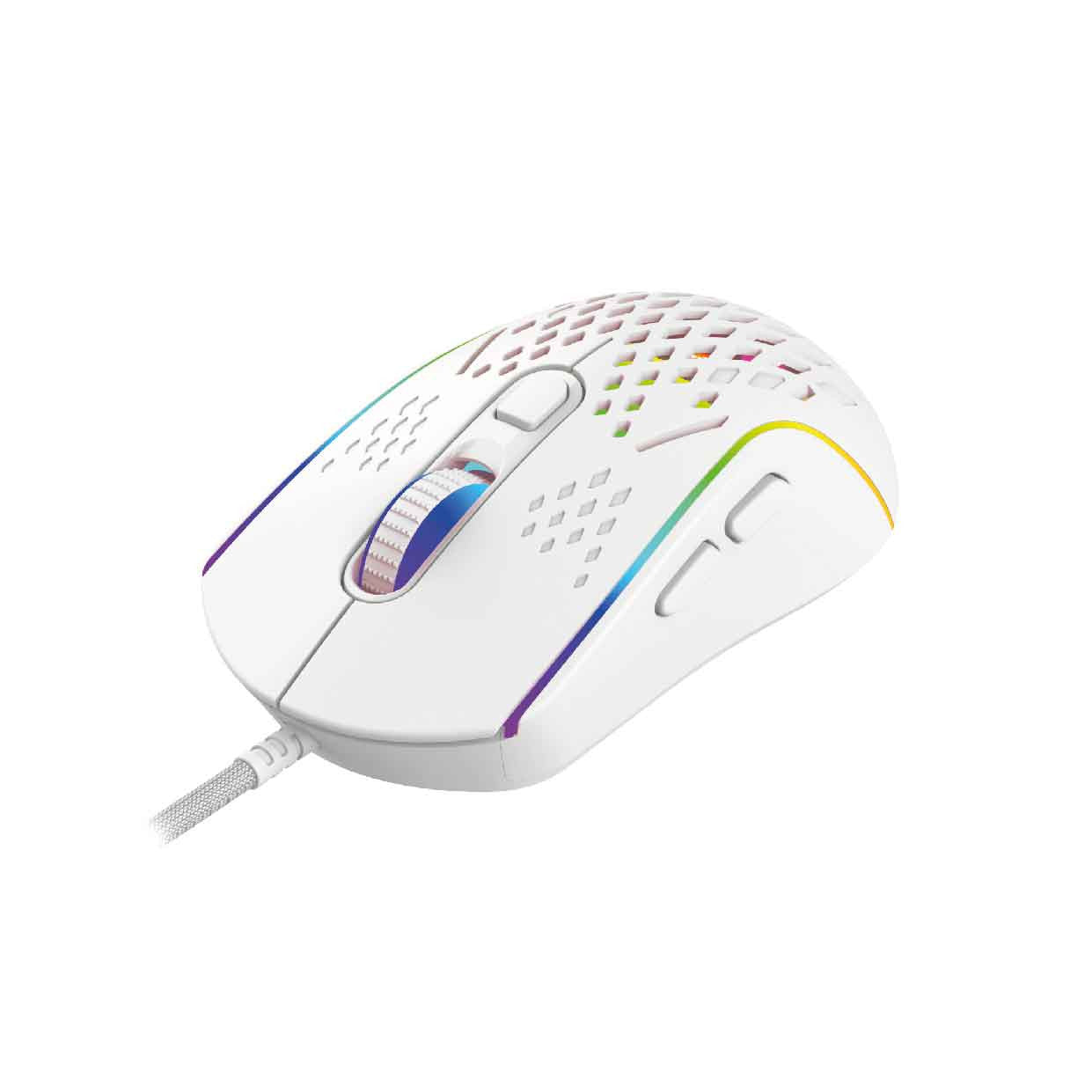 Laser RGB Lightweight Gaming Mouse White