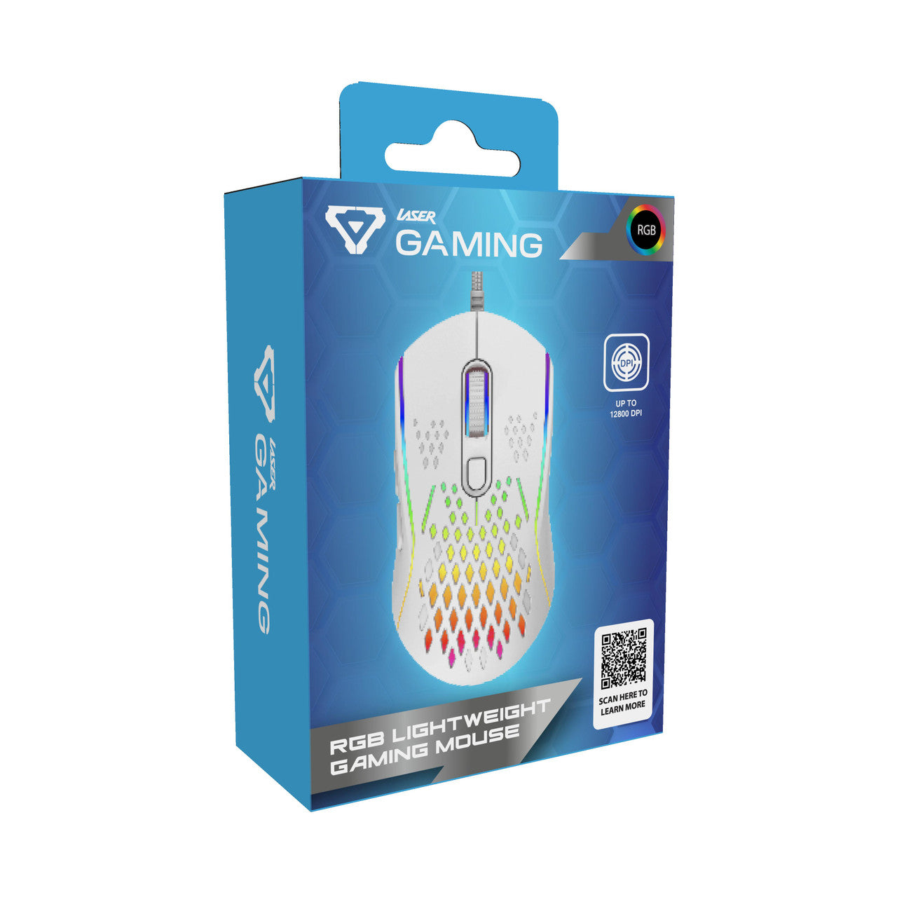 Laser RGB Lightweight Gaming Mouse White