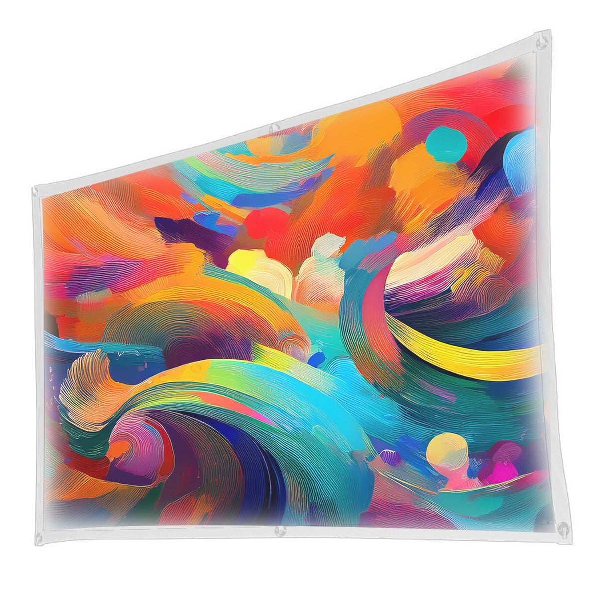 100 Inch White Projector Screen with Setup Kit