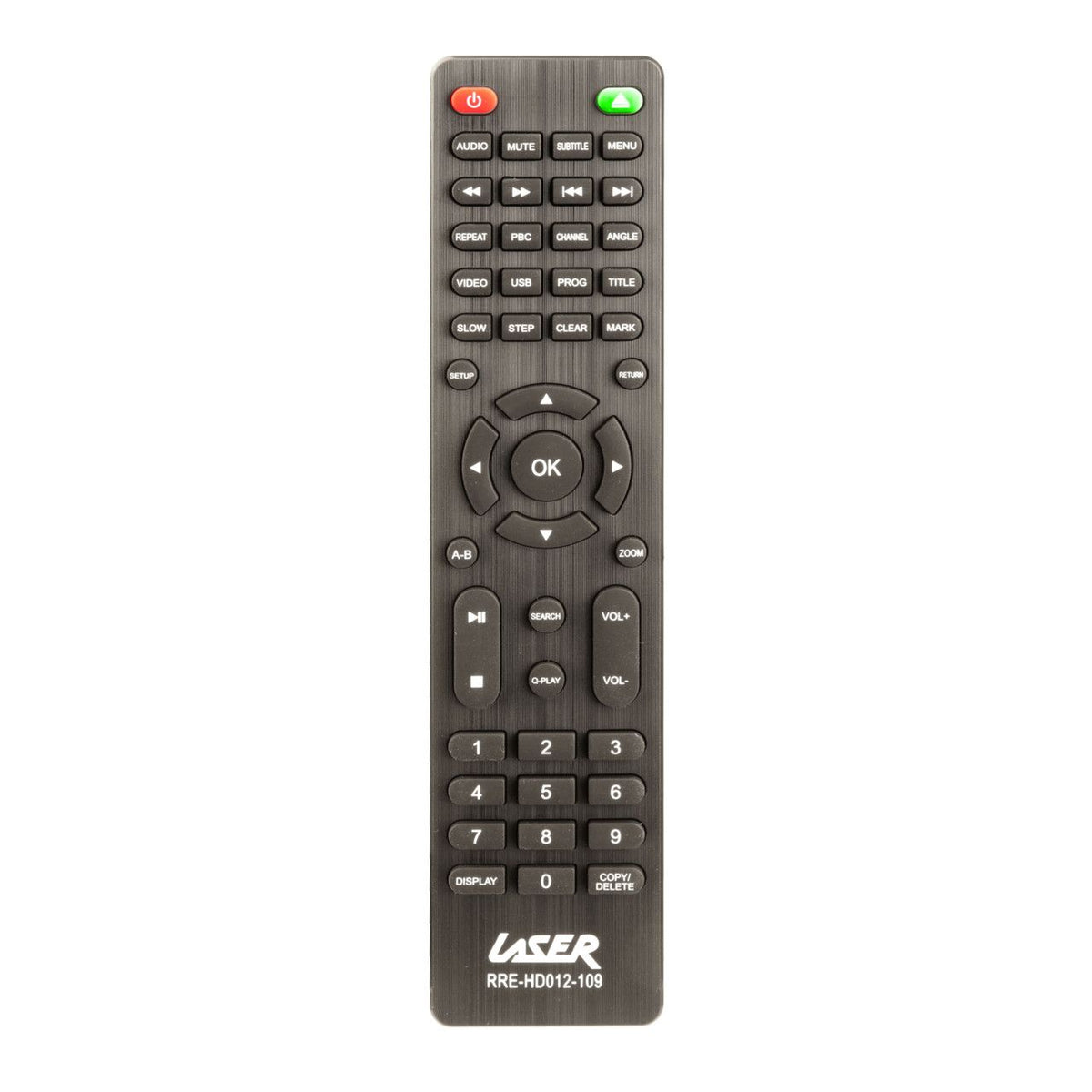 Laser DVD Player Remote Large Button Black