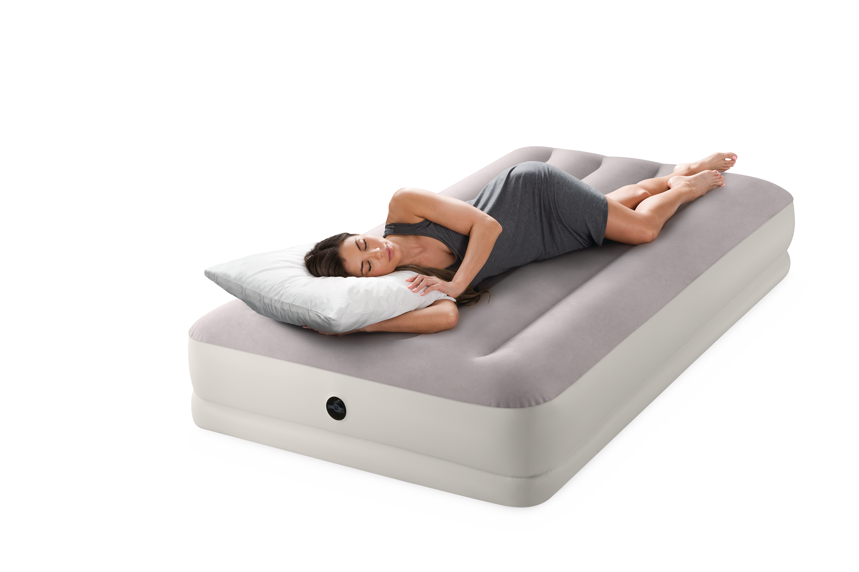 Intex Single (Twin) Dura-Beam Prestige Mid-Rise Airbed w/ USB150 Pump - 64177