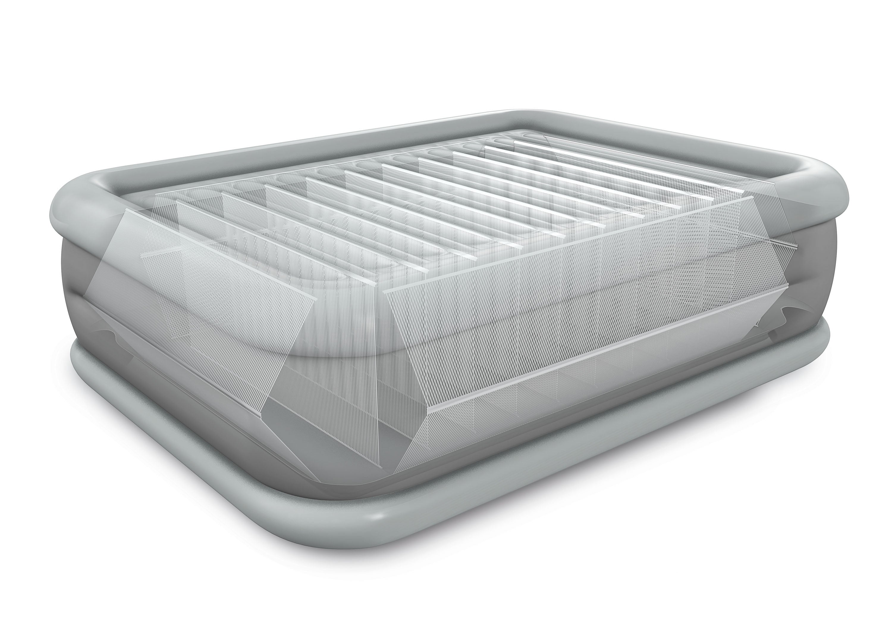 INTEX Queen Dura-Beam Comfort Plush Air Mattress w/ Built-In USB Electric Pump 64418