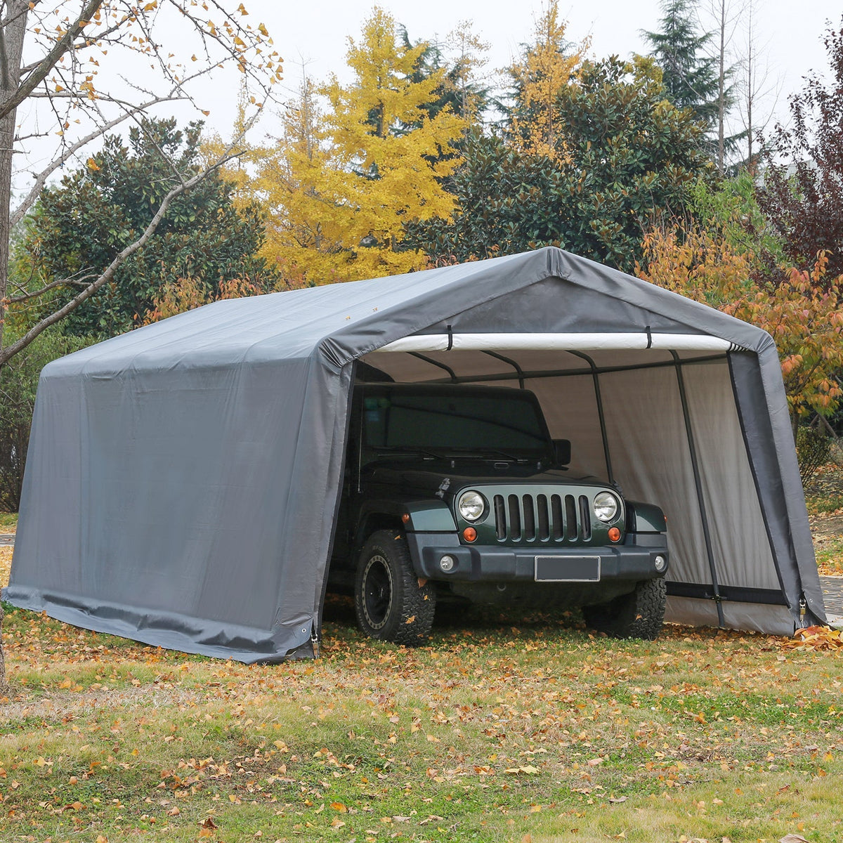 Samland Portable Carport Garage Shelter Canopy Single Size 12x20FT