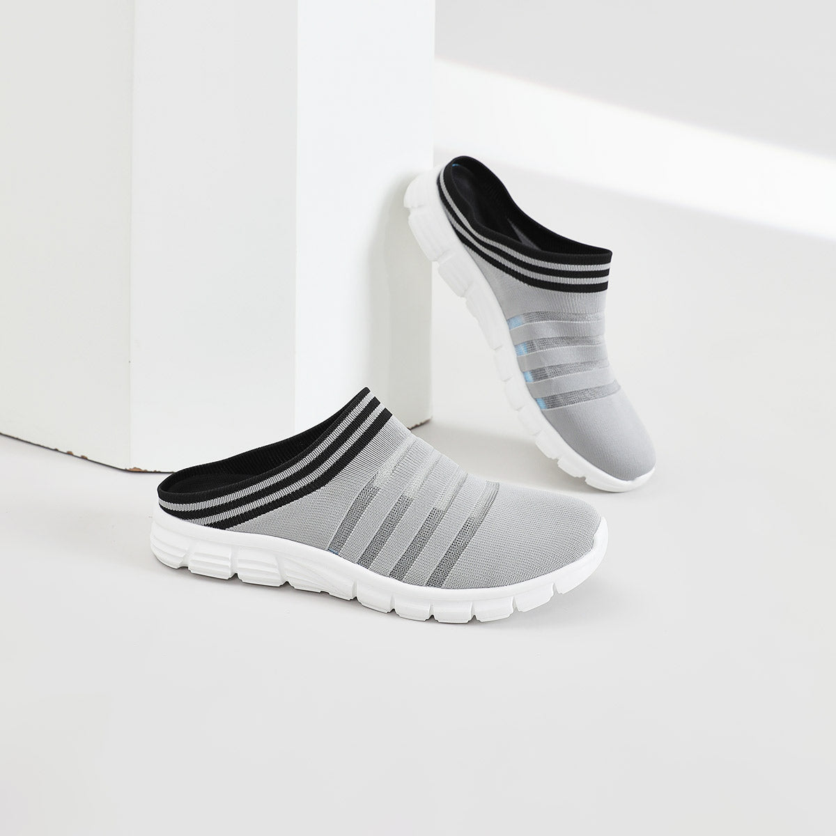 MEN'S BIRD'S NEST HALF-SANDALS  4555 - MEN - Grey / AUS Ladies9.5/Men7.5/EU41/25.5cm