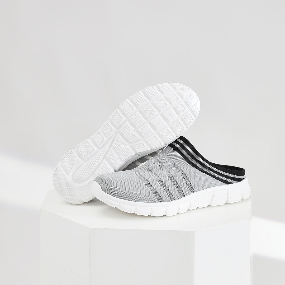 MEN'S BIRD'S NEST HALF-SANDALS  4555 - MEN - Grey / AUS Ladies9.5/Men7.5/EU41/25.5cm