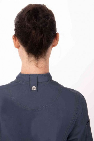 Hartford Women's Blue Zipper XS Chef Jacket by Chef Works