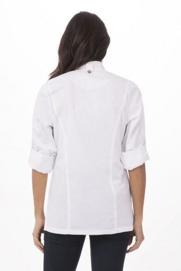 Hartford Women's White Zipper XL Chef Jacket by Chef Works