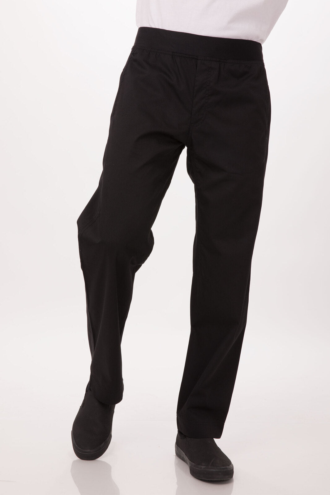 Lightweight Black XL Slim Men's Chef Pants by Chef Works
