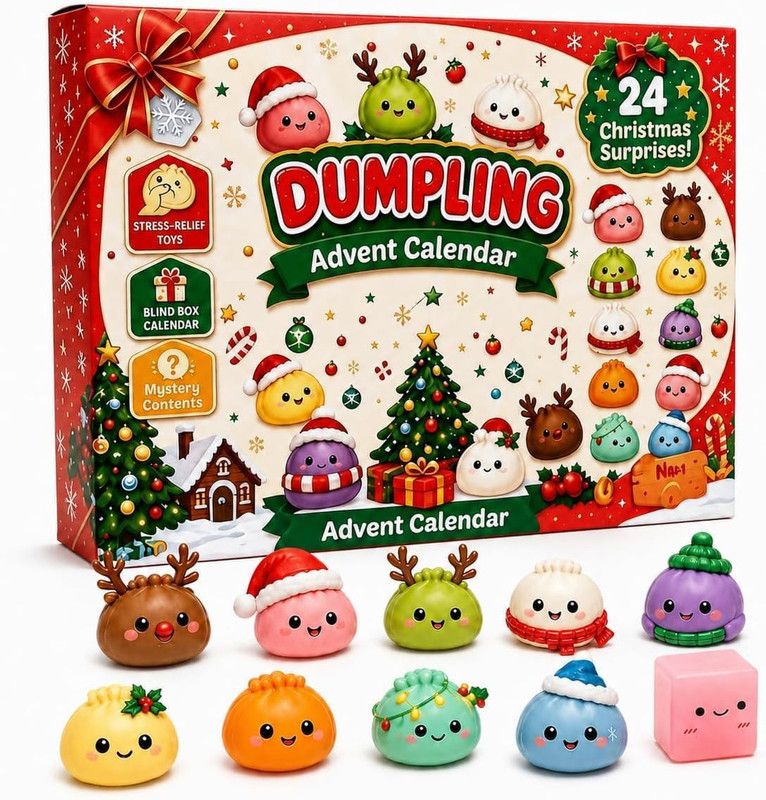 2026 Christmas Advent Calendar 24 Days Christmas Squishies for Adults
Christmas Squshies Dumpling Advent Calendar 2026 24 Days Festive Character Surprises and a Fun Holiday Countdown