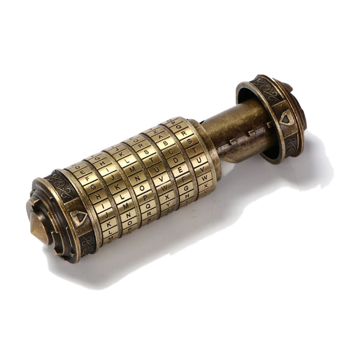 Da Vinci Code, Lock Cylinder, Puzzle, Gift, Valentine's Day Gift, Christmas Gift, Birthday Gift, Australian Puzzle, Brain Teaser, Code Breaking - Black - Size L