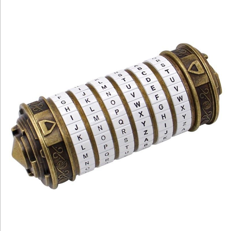 Da Vinci Code, Lock Cylinder, Puzzle, Gift, Valentine's Day Gift, Christmas Gift, Birthday Gift, Australian Puzzle, Brain Teaser, Code Breaking - Rose gold - Size L