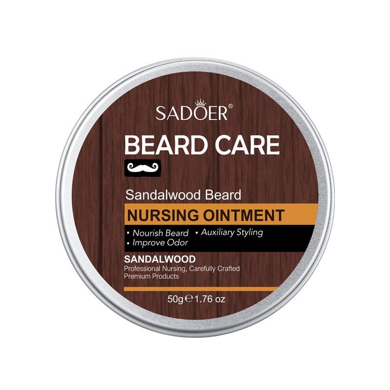 sandalwood beard ointment, beard care Australia, hydrate beard, nourish beard, flexible beard, beard moisturiser, odour control beard, Australian beard product, beard grooming, sandalwood beard balm - Yellow - Size 50g-2pcs