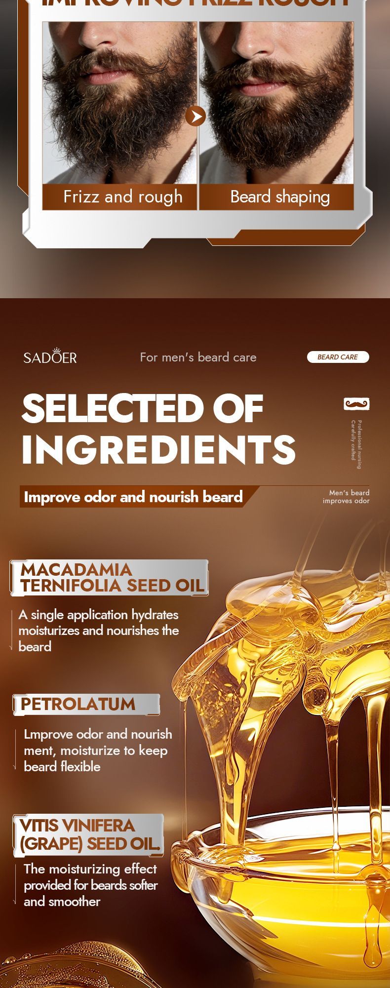 sandalwood beard ointment, beard care Australia, hydrate beard, nourish beard, flexible beard, beard moisturiser, odour control beard, Australian beard product, beard grooming, sandalwood beard balm - Yellow - Size 50g-2pcs