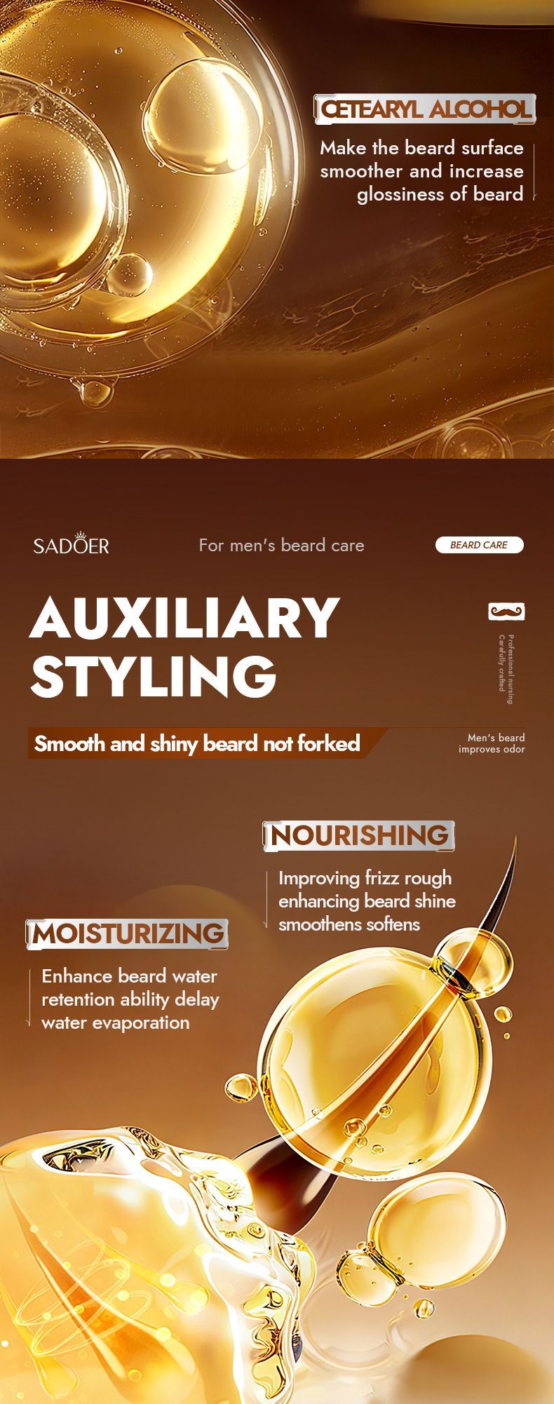 sandalwood beard ointment, beard care Australia, hydrate beard, nourish beard, flexible beard, beard moisturiser, odour control beard, Australian beard product, beard grooming, sandalwood beard balm - Yellow - Size 50g-2pcs