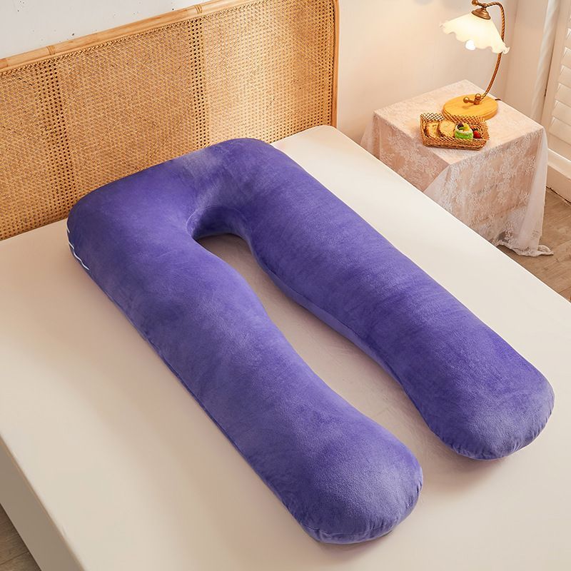 Maternity Pillow U-Shaped Pregnancy Pillow Pregnancy Body Pillow Breastfeeding - Purple - Size 70-130cm