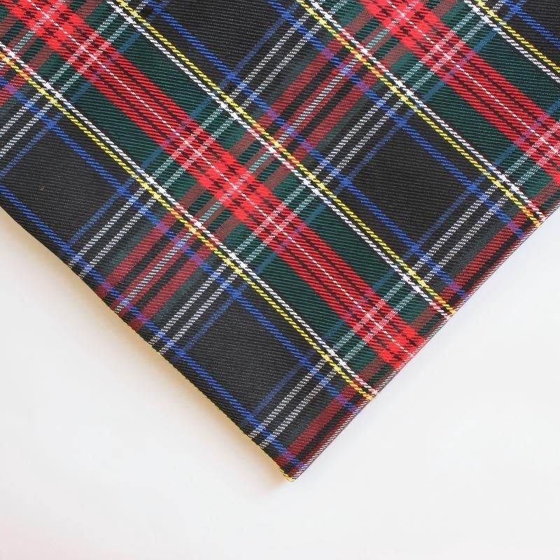 polyester woven fabric, plaid fabric, Christmas red green fabric, twill fabric, jacquard check fabric, fabric for bags, fabric for shoes, fabric for hats, fabric for pet decorations, festive fabric, holiday craft fabric, DIY fabric Australia - Khaki - Siz