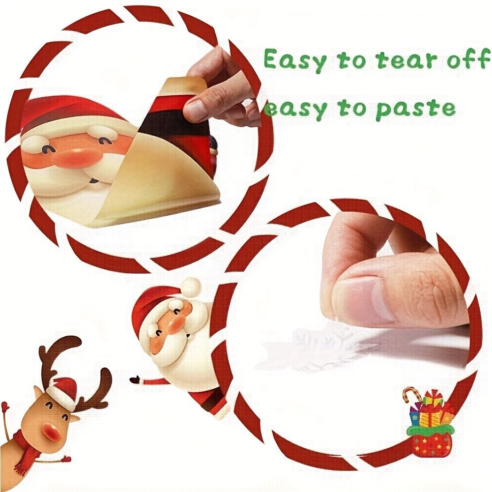 Christmas Window Stickers Santa Stickers Reindeer Stickers Snowman Stickers - Multi-color - Size 01