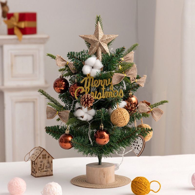 mini desktop Christmas tree, flocked pink Christmas tree, Christmas tree set, Christmas decorations, DIY Christmas tree, Christmas gift, office Christmas decor, festive tabletop tree - Christmas - Size 3