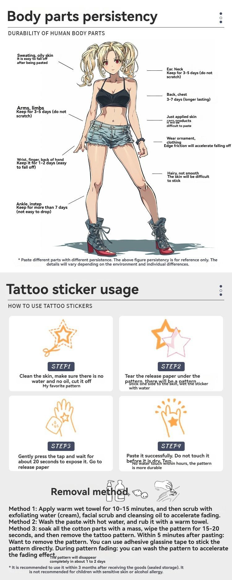 Halloween Tattoos 3D Temporary Tattoos Fake Wound Stickers Blood Wounds - Red - Size scarA-20pcs