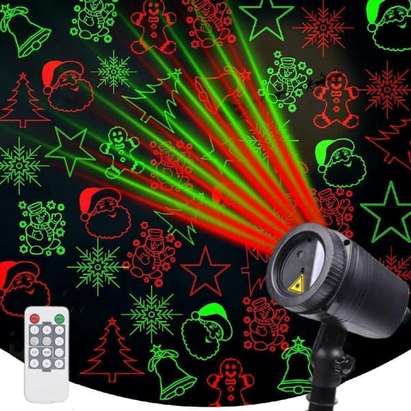 Christmas Outdoor Laser Light Outdoor Laser Projector Festive Laser Decorations - Black - Size 01
