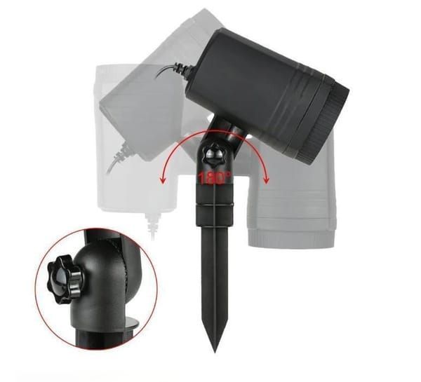 Christmas Outdoor Laser Light Outdoor Laser Projector Festive Laser Decorations - Black - Size 01