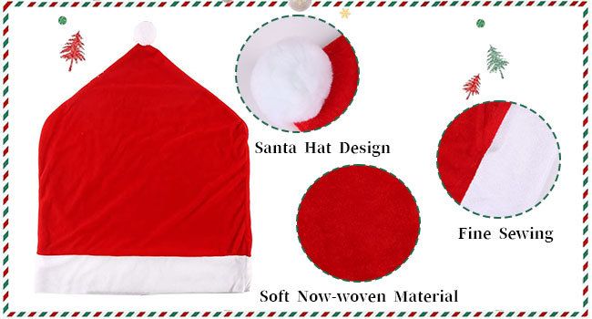 Christmas chair covers, red velvet chair covers, Santa hat chair covers, Christmas dining decor, holiday chair decorations, festive chair covers, Australian Christmas decorations, Xmas table setting