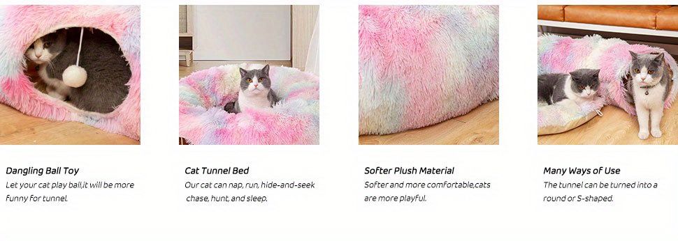 cat bed, fluffy cat bed, cat hide - away bed, multi - cat bed, pet furniture