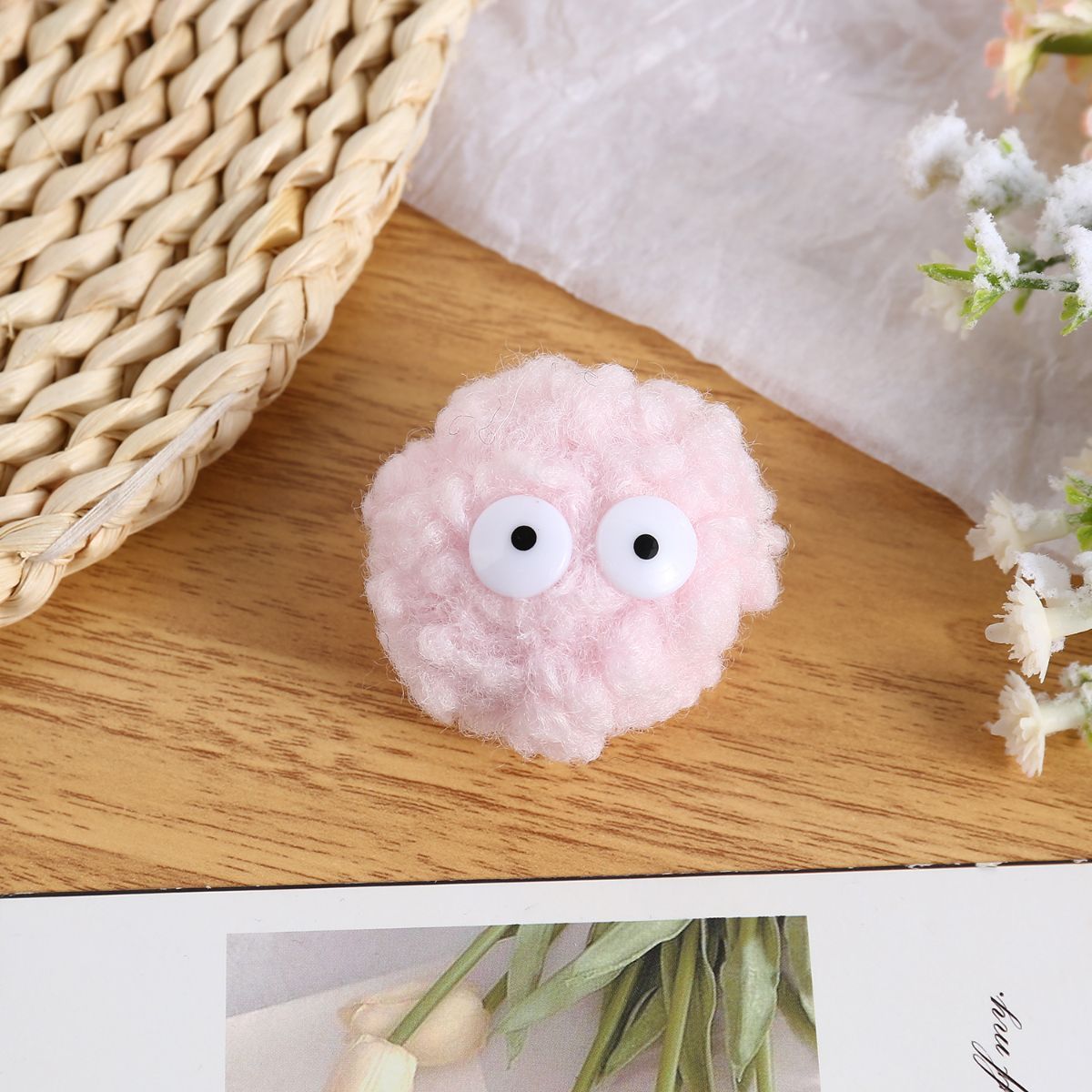 Cat Toys Fluffy Ball Toys Cat Interactive Toys Indoor Cat Toys Cat Boredom - Deep pink - Size 01