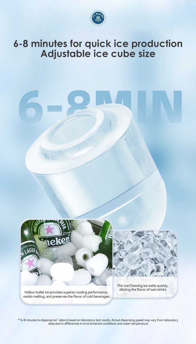 mini ice maker, household ice maker, portable ice maker, desktop ice maker, automatic ice maker, smart ice maker, bullet ice maker, dormitory ice maker, Australia, summer, small appliance, countertop ice machine - Silver - Size Australian Standard