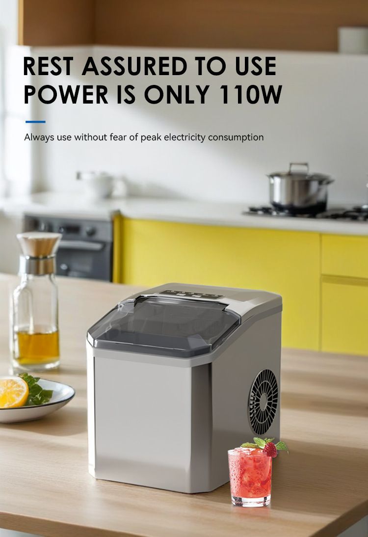 mini ice maker, household ice maker, portable ice maker, desktop ice maker, automatic ice maker, smart ice maker, bullet ice maker, dormitory ice maker, Australia, summer, small appliance, countertop ice machine - White - Size Australian Standard