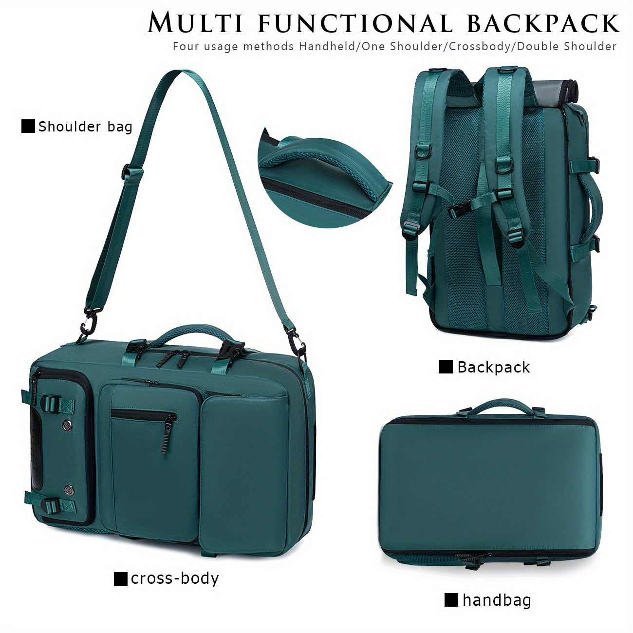 18.1-inch Easy-Travel Bag (46×30×16 cm): Four carrying modes in one bag, with independent shoe compartment and freely switchable hidden shoulder straps.(light purple）