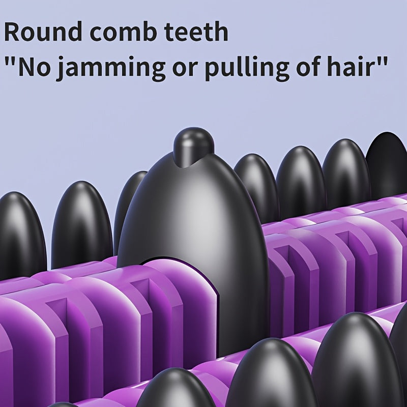 New Portable Hair Straightening Comb, USB rechargeable, 4000mAh battery, includes charging dock. Intelligent digital temperature control, dual use for straightening and curling, long-lasting hold without damaging hair, BLACK