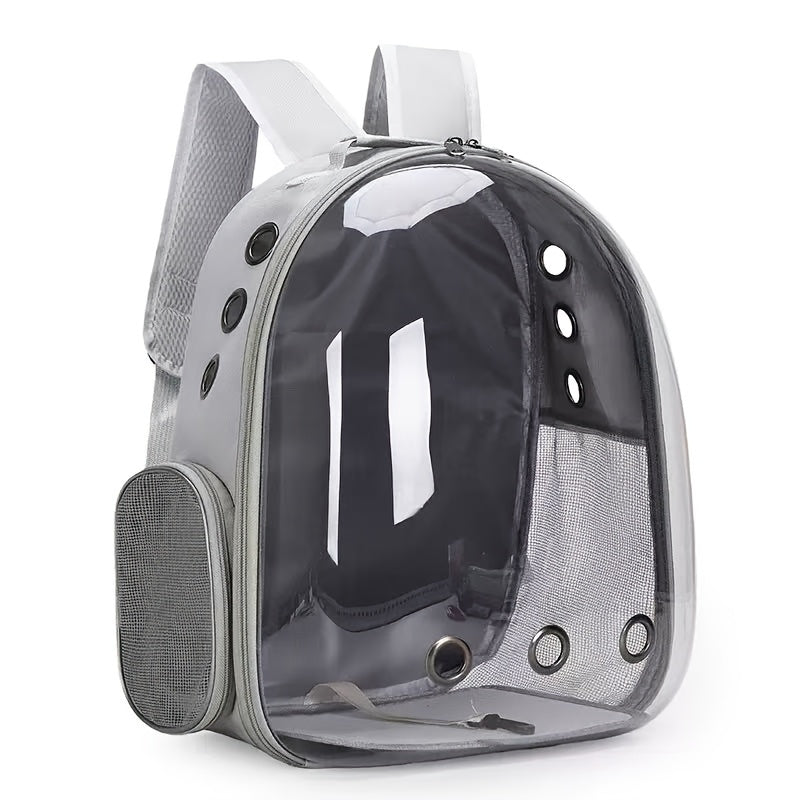 (GREEN)Replacement Transparent Pet Backpack with Zipper Closure - Heavy-Duty Structure, Ventilated and Padded Lining - Portable Travel Carrier for Cats, Small Dogs, Airplanes, Trains, Cars - Safe and Comfortable Carrier Backpack for Busy Pet Owners - Idea