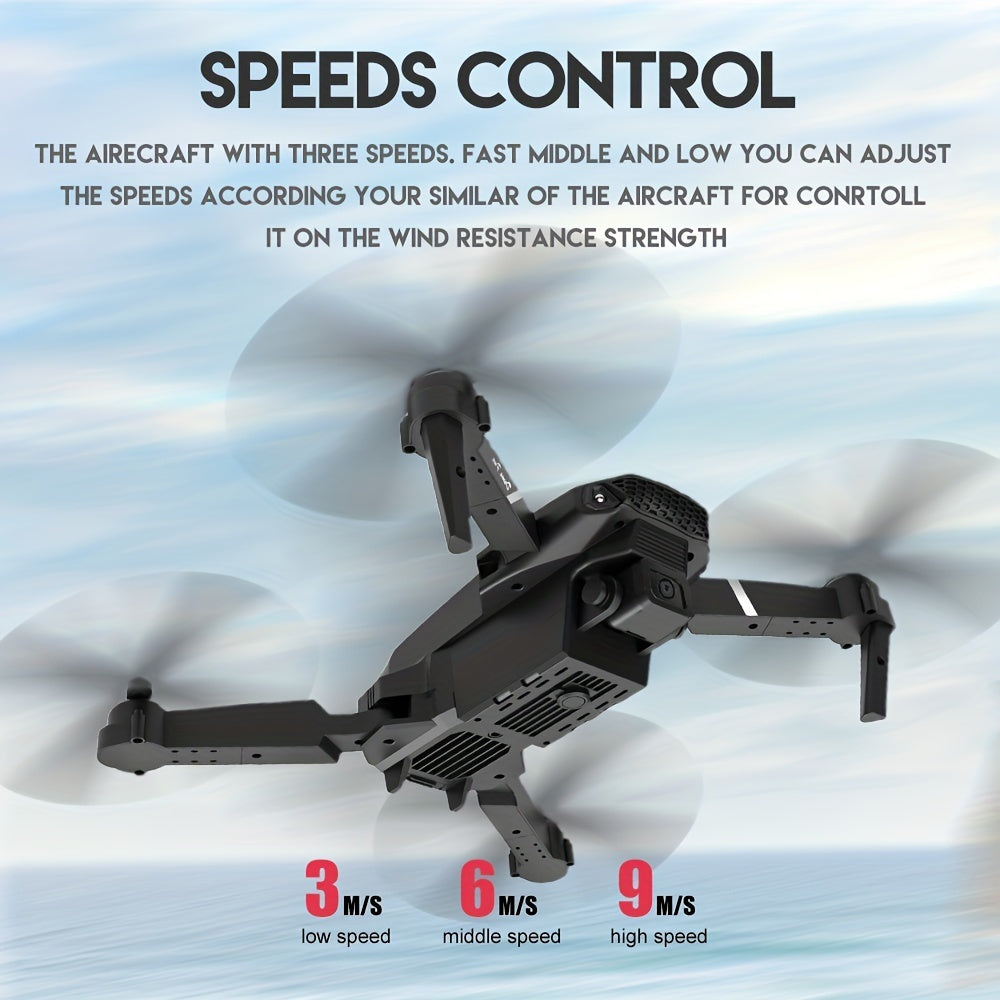 **E88 PRO All-in-One Gesture-Controlled Aerial Drone | Dual Adjustable HD Cameras + 3-Speed Wind Resistance + Touch-Free Operation, Smart Tracking with One-Click Editing, Perfect for Beginners and Outdoor Creativity**