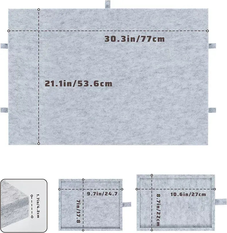 Dark Grey Foldable Anti-Slip Felt Jigsaw Puzzle Board with 6 Sorting Drawers – Lightweight 1000 Piece Puzzle Table Mat, 2-in-1 Neck-Friendly Storage Stand and Protective Cover for Unfinished Puzzle