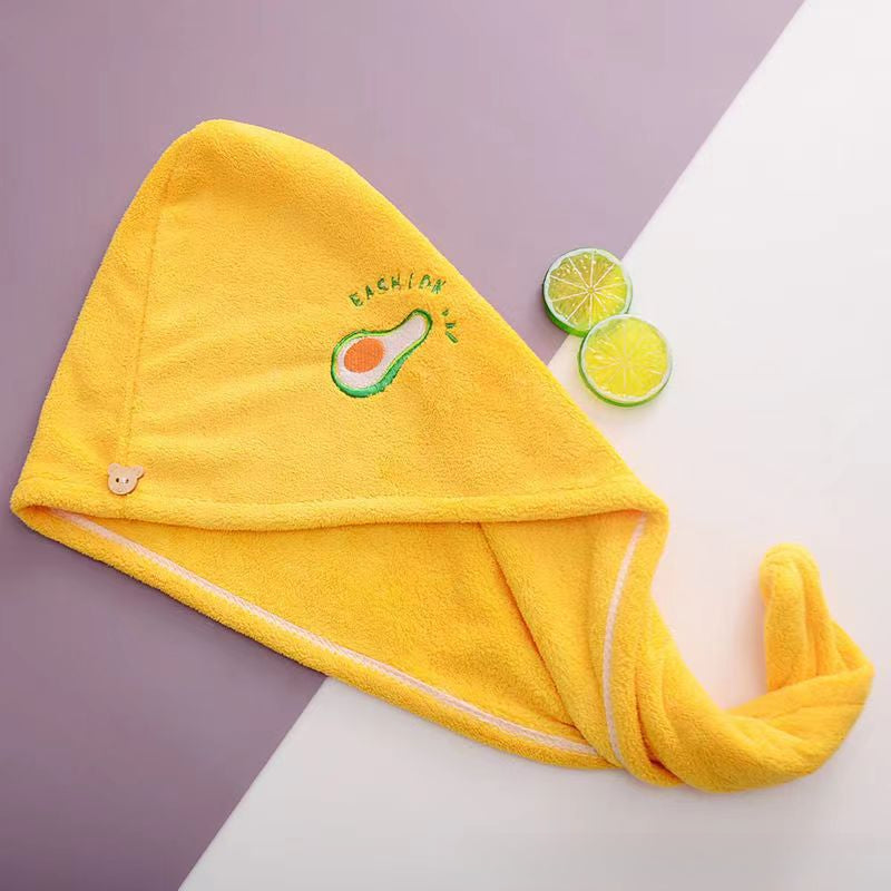 Ladies' Soft Quick-Dry Shower Cap Towel - Delicate Embroidery, Essential for a Refreshing Bath（violet）