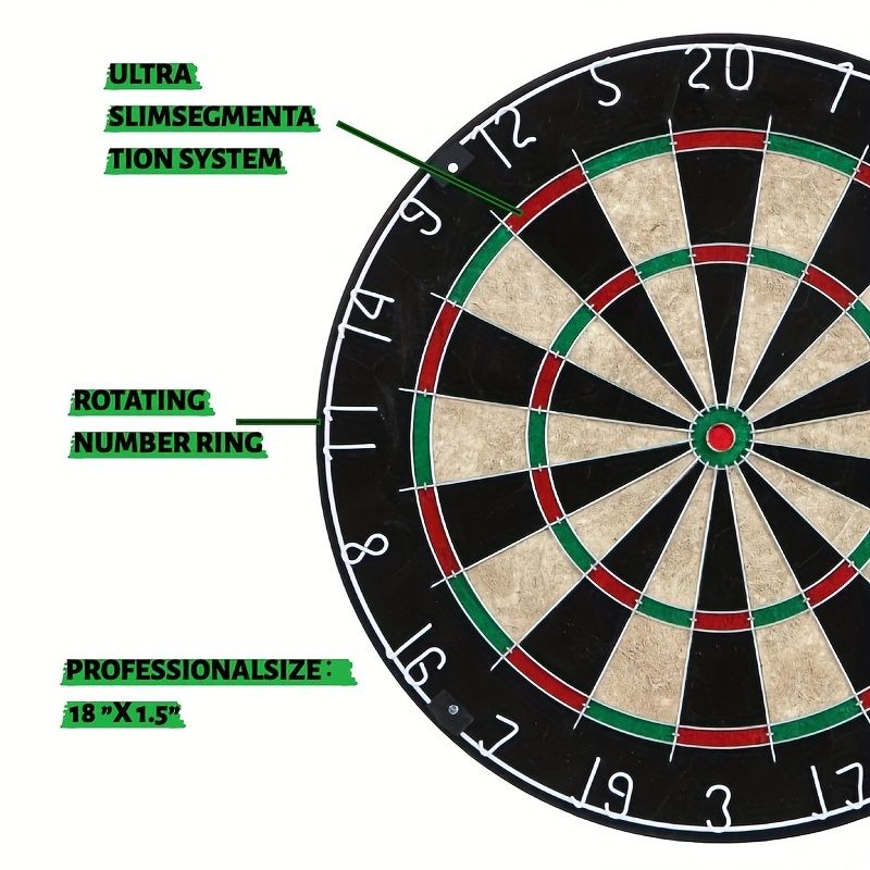 18-inch sisal dartboard, 45cm sisal round net dartboard, digital printed sisal dartboard, sisal dart set, Random 6 types of darts