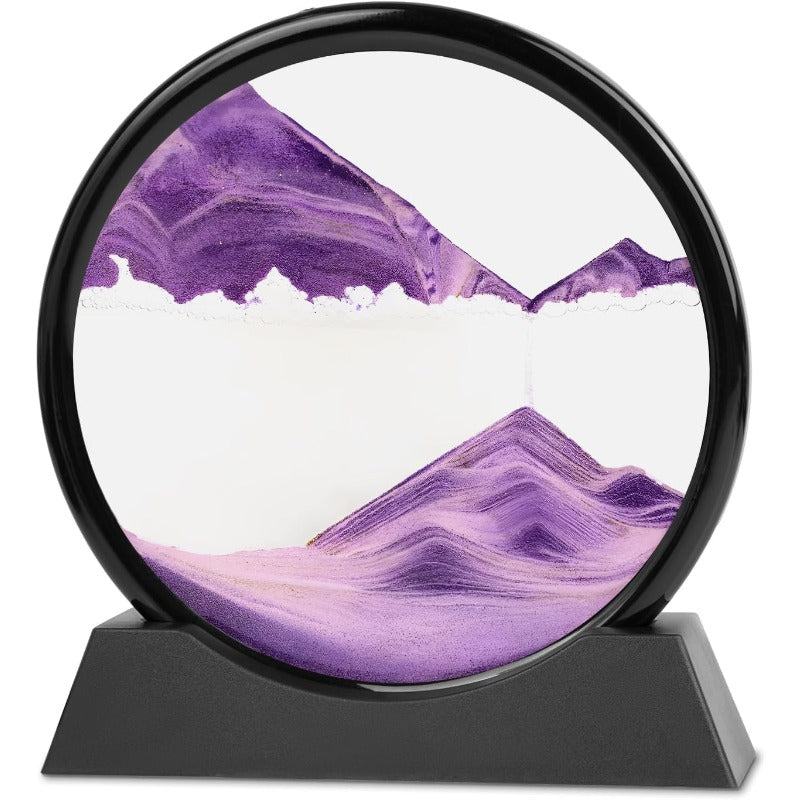 Flowing Sand Art: Adjustable Speed, New Scenery with Every Turn, Calming and Pleasing to the Eye(BLUE)