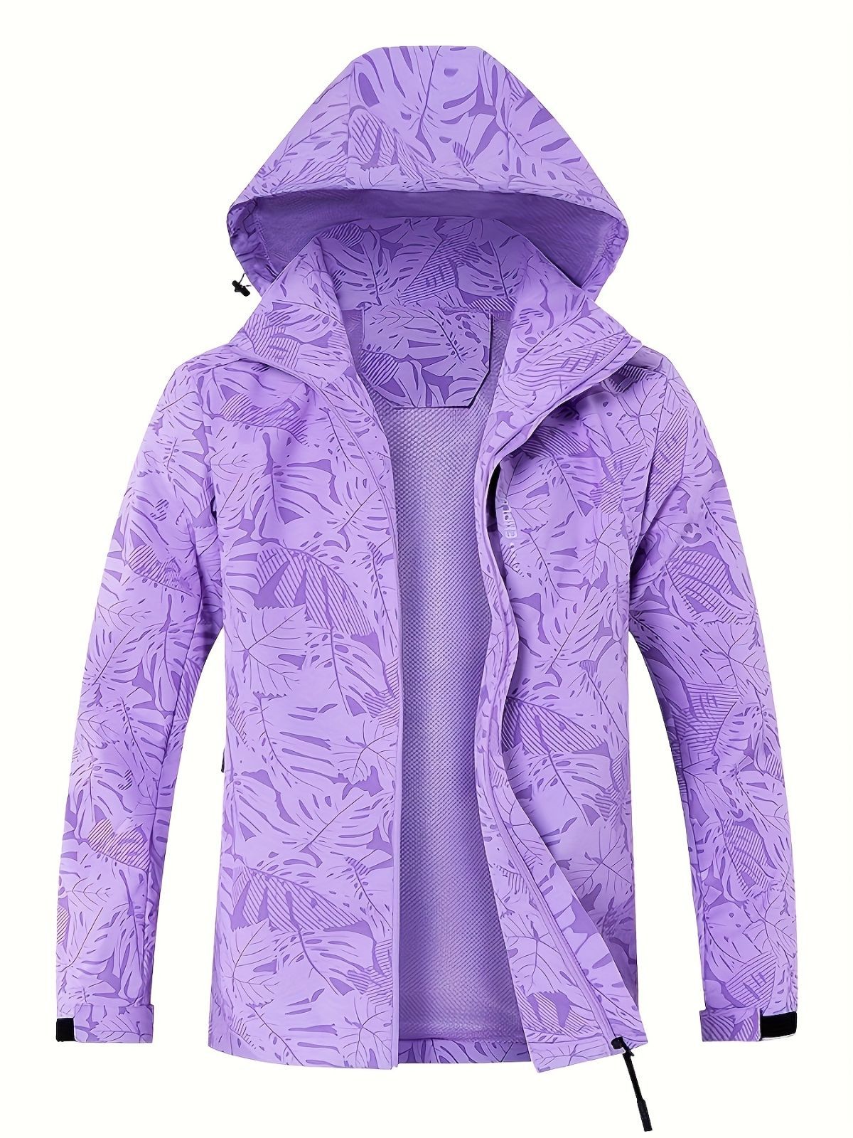 Plus Size Women'S Jacket Spring Autumn Outdoor Coat Detachable Hood Jacket - White - Size XL(AU XL/EU52)