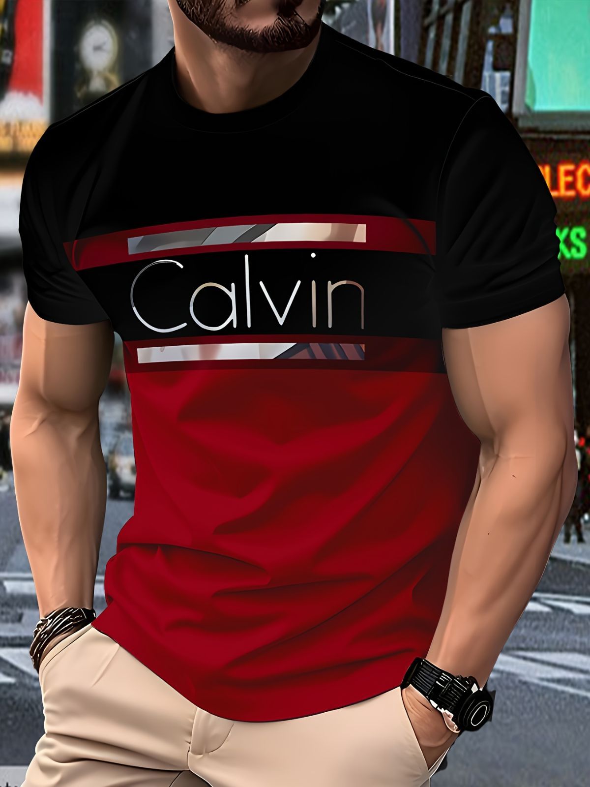 Men'S Casual T-Shirt Short Sleeve Tee Polyester Round Neck Lightweight Everyday - White - Size XL(AU XL/EU52)
