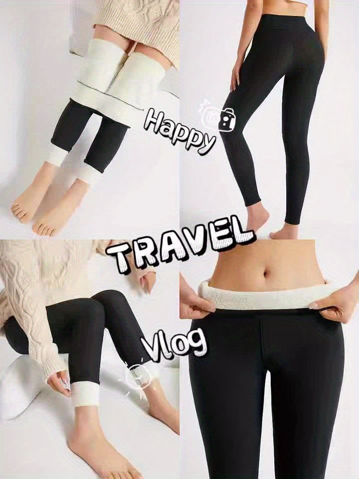 Solid Color Thickened Casual Sports Leggings - Gray - Size 12(AU12/EU40)