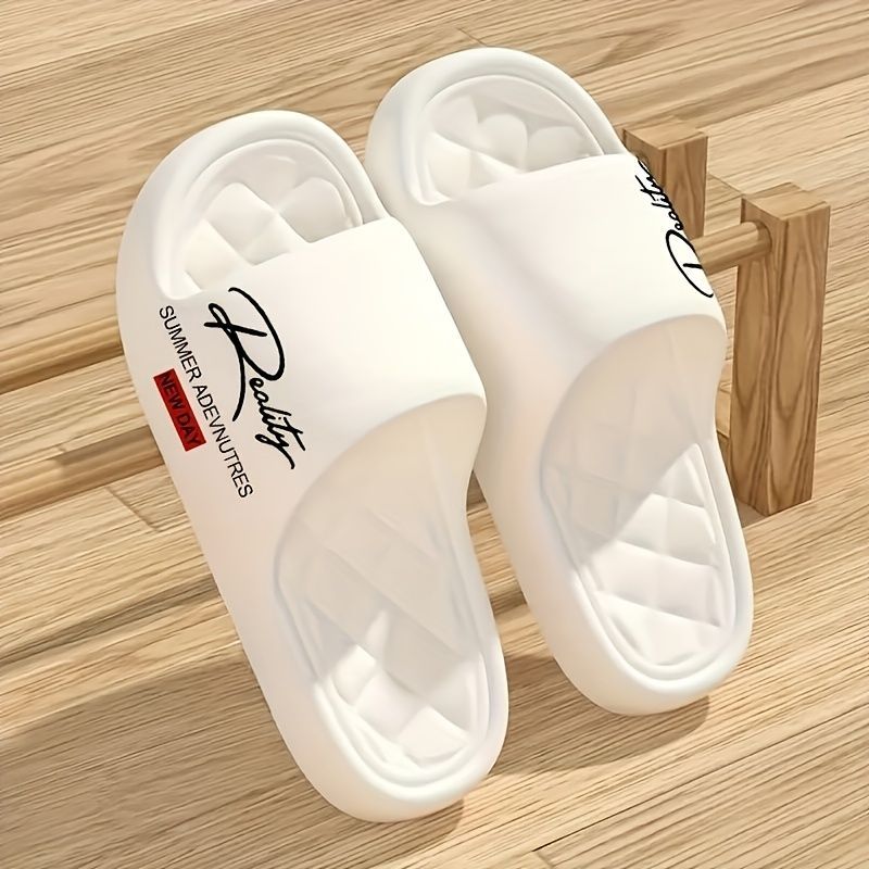 EVA One-Step-On Slippers - All-Season Unisex Design - White - Size 6(AU6/EU39)
