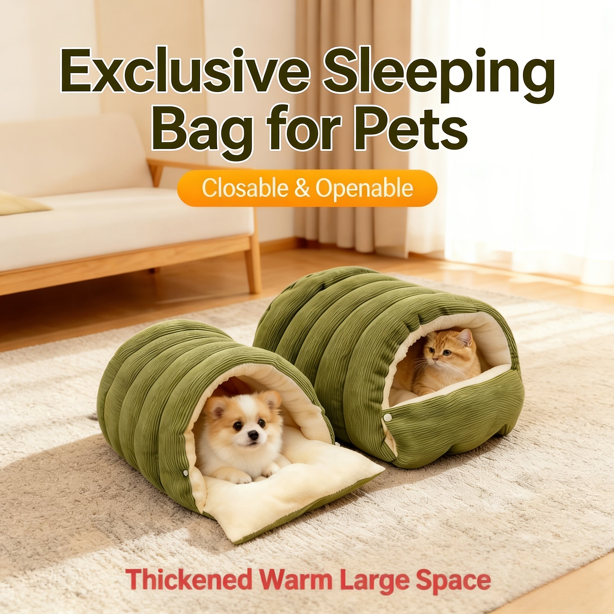 High-Elasticity Warm Cat Bed: 45×30×19cm Wrapped Design, Striped Fleece + Arctic Fleece Heat Retention, Removable & Washable（light purple）