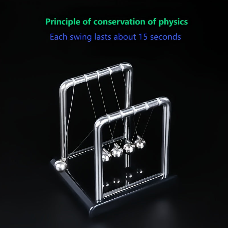 Newton's Cradle, made of durable PP material, is both a desktop physics demonstration pendulum and a stress-relieving decorative piece for offices and homes, ideal as a creative gift.
