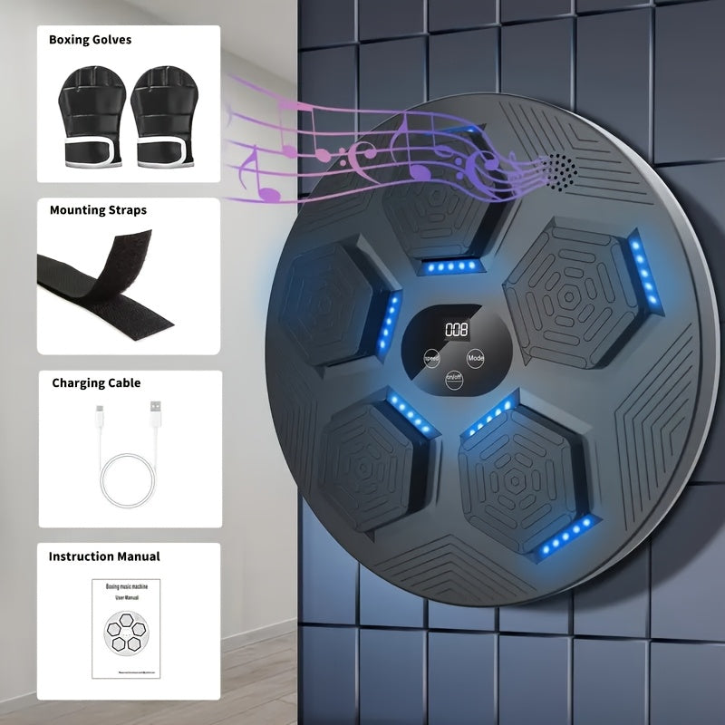 Smart Boxing Training Device: 18 Music Modes + Adaptive System + Minimalist Wall Mount, Creating a Professional-Grade Immersive Home Fitness Experience