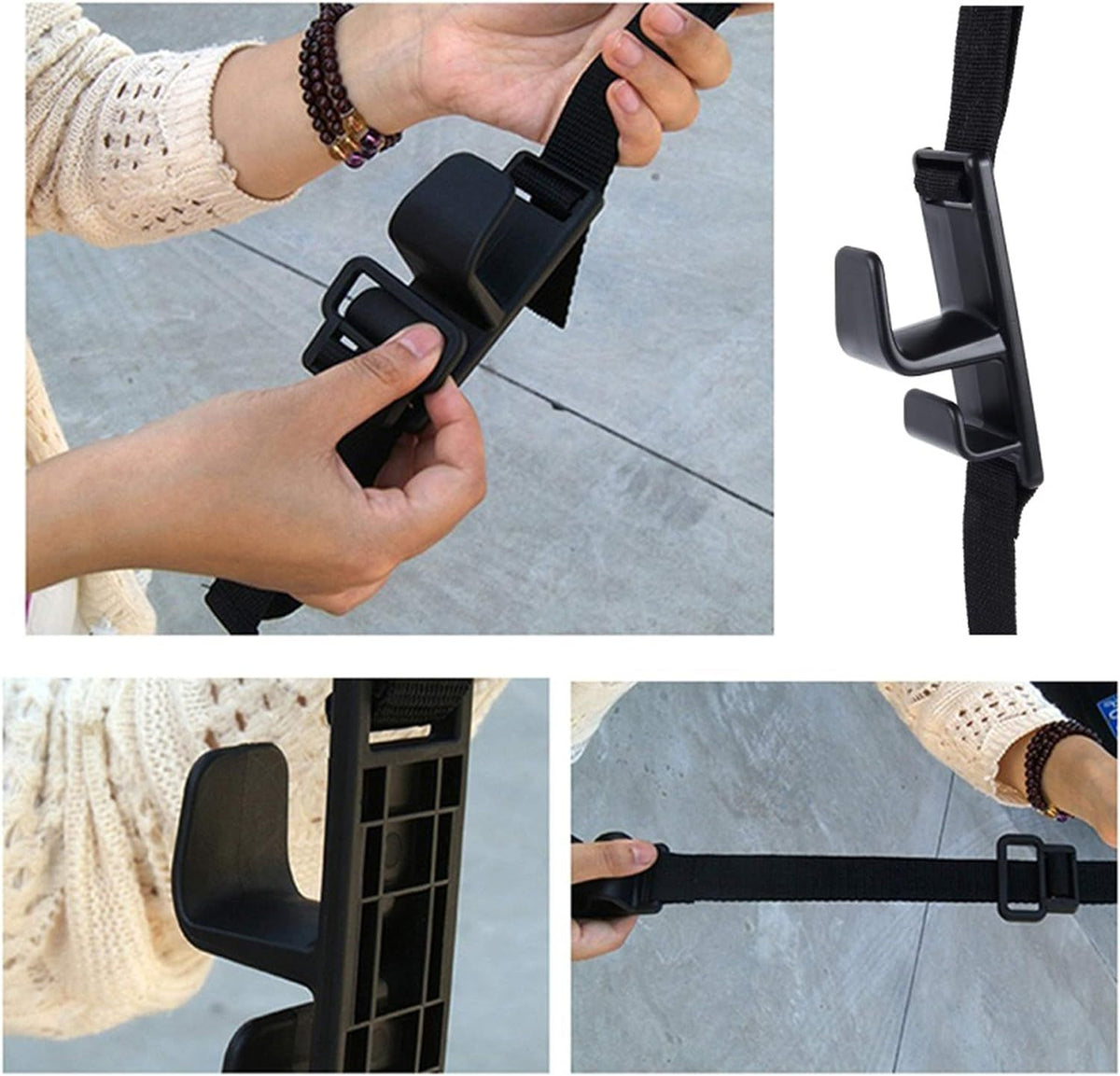 2-Pack Headrest Hooks for Car Universal Interior Auto Vehicle Back Front Seat Hanger Holder Organizer for Handbags Purses Coats