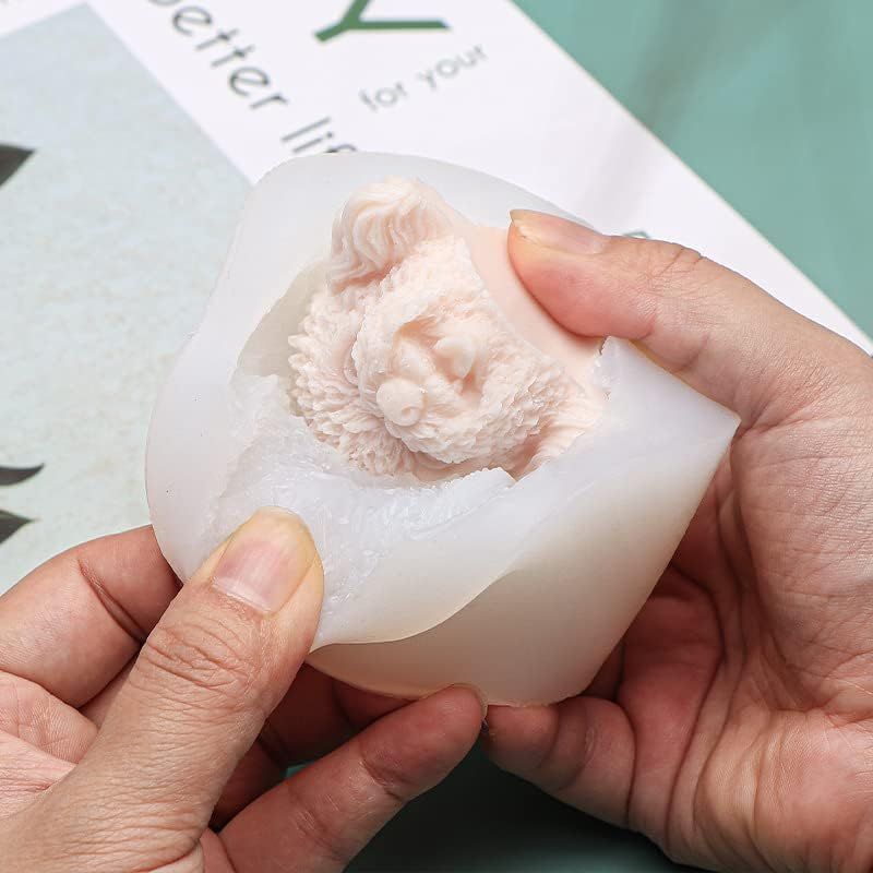 Teddy Head Mold Teddy Dog Mold Dog Silicone Mold for Resin Dog Soap Mold Cake Decoration Mold Candle Mold Dog Silicone Mold
