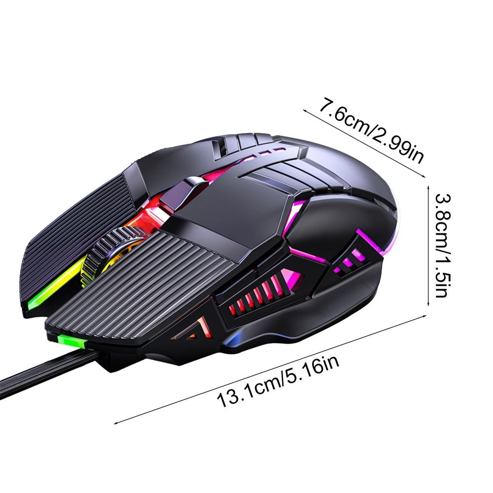 Pink  Wired Gaming Mouse 4 Speed Dpi Adjustment Macro Customization Usb Connection For Multi Platform Use