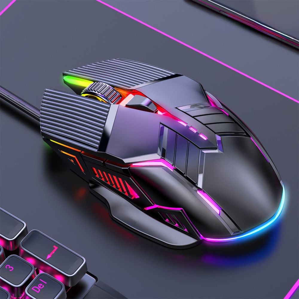 Pink  Wired Gaming Mouse 4 Speed Dpi Adjustment Macro Customization Usb Connection For Multi Platform Use