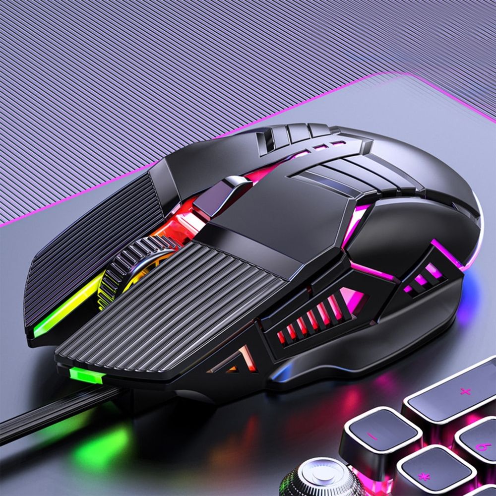 Pink  Wired Gaming Mouse 4 Speed Dpi Adjustment Macro Customization Usb Connection For Multi Platform Use